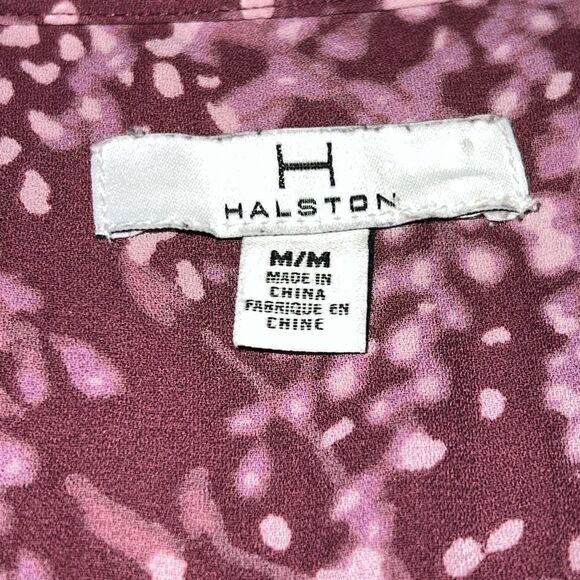 H by Halston Oversized Bell Sleeve Blouse Concealed Front Buttons Womens Sz M - Picture 4 of 10
